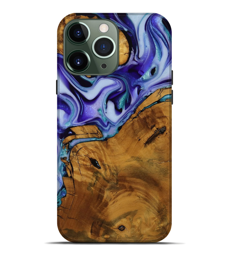 iPhone 13 Pro Max Wood Live Edge Phone Case - Tennie (Purple, 751688)