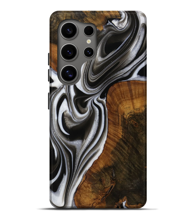 Galaxy S25 Ultra Wood Live Edge Phone Case - Matt (Black & White, 751690)