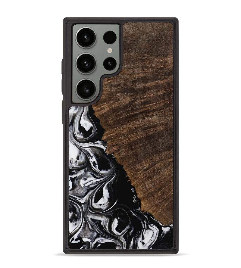 Galaxy S23 Ultra Wood Phone Case - Johnie (Black & White, 751728)