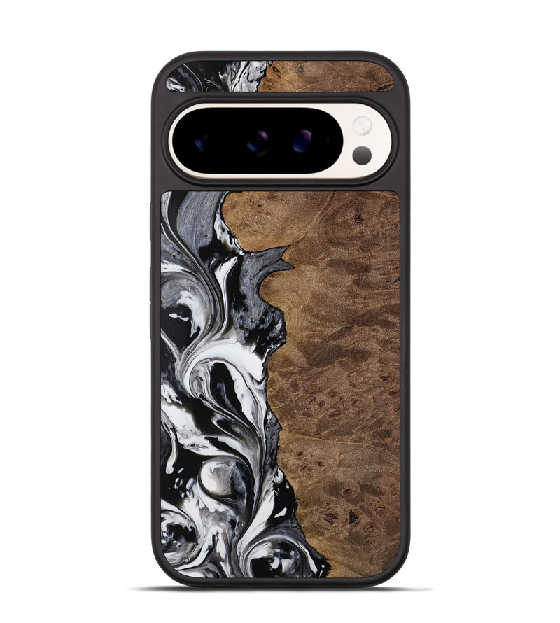 Pixel 9 Wood Phone Case - Kannon (Black & White, 751804)