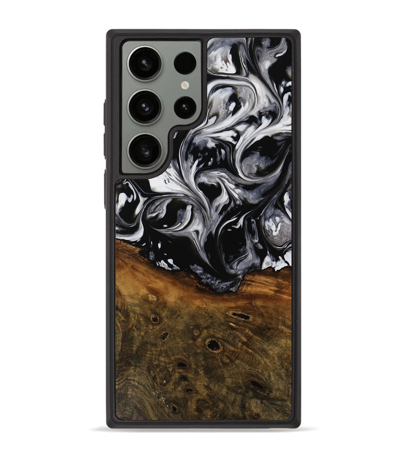 Galaxy S23 Ultra Wood Phone Case - Vivian (Black & White, 751873)