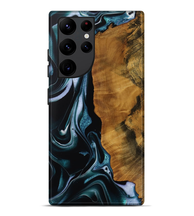Galaxy S22 Ultra Wood Live Edge Phone Case - Kirstie (Green, 751923)