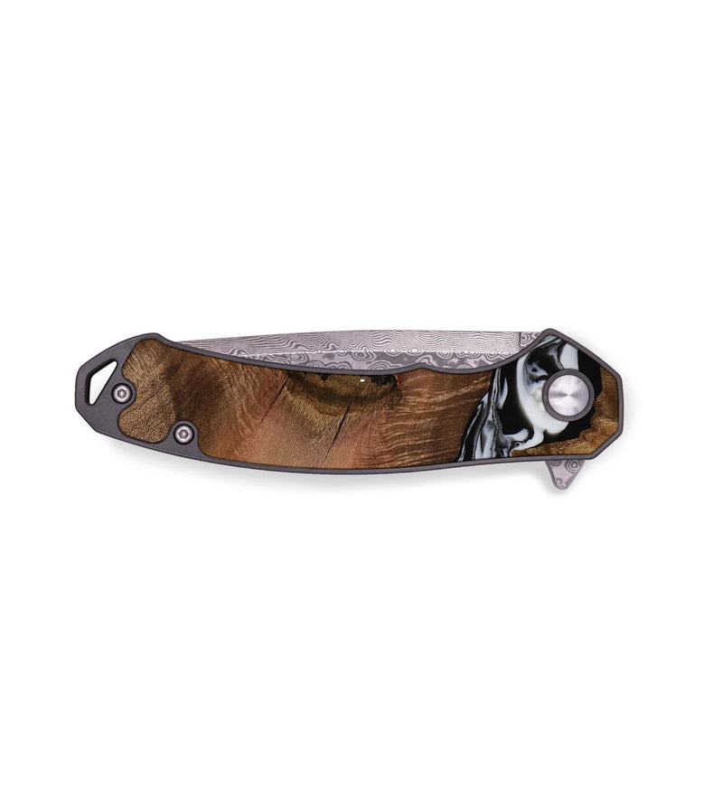 EDC Wood Pocket Knife - Portia (Black & White, 752032)