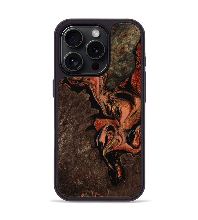 iPhone 16 Pro Wood Phone Case - Kaleena (Red, 752176)