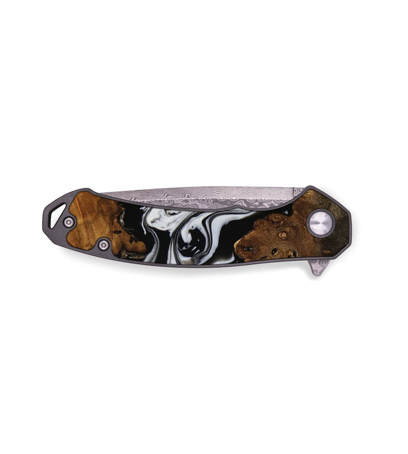 EDC Wood Pocket Knife - Mikaela (Black & White, 752217)