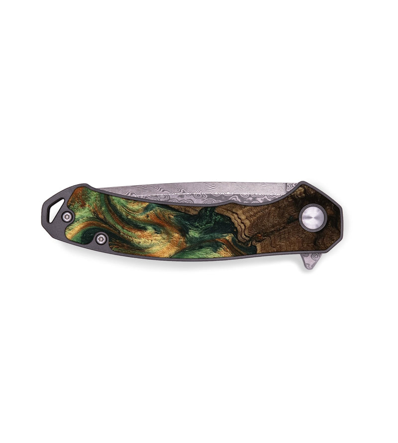 EDC Wood Pocket Knife - Davonte (Green, 752267)