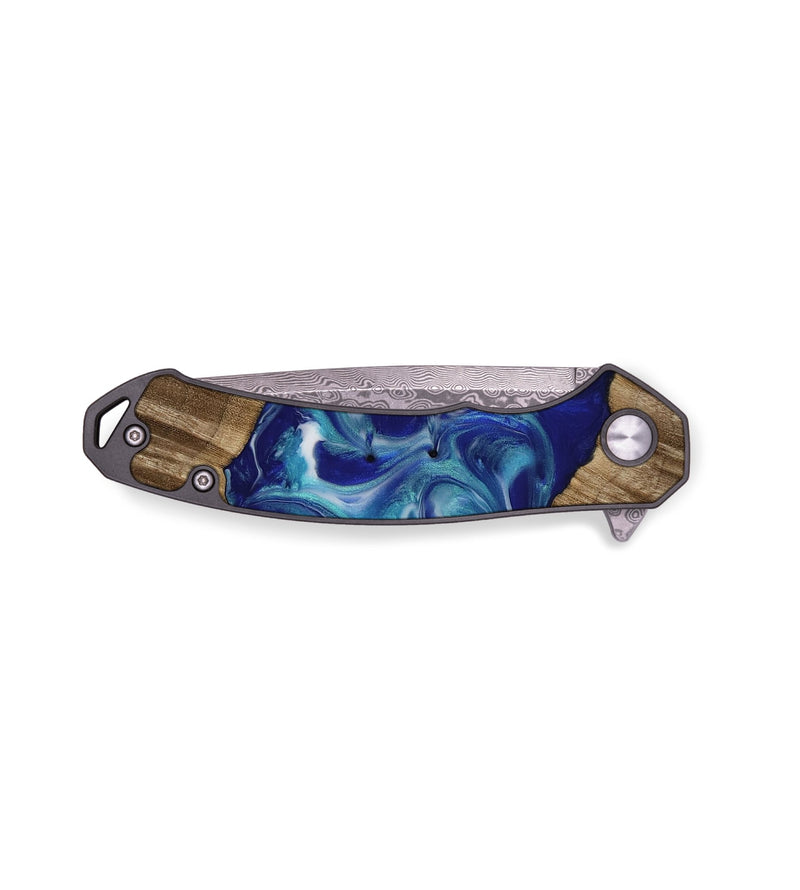 EDC Wood Pocket Knife - Zola (Blue, 752523)