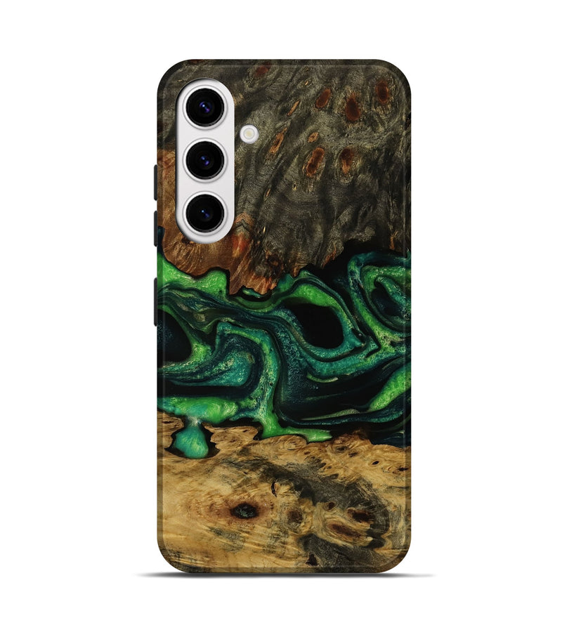 Galaxy S25 Wood Live Edge Phone Case - Huey (Green, 752694)