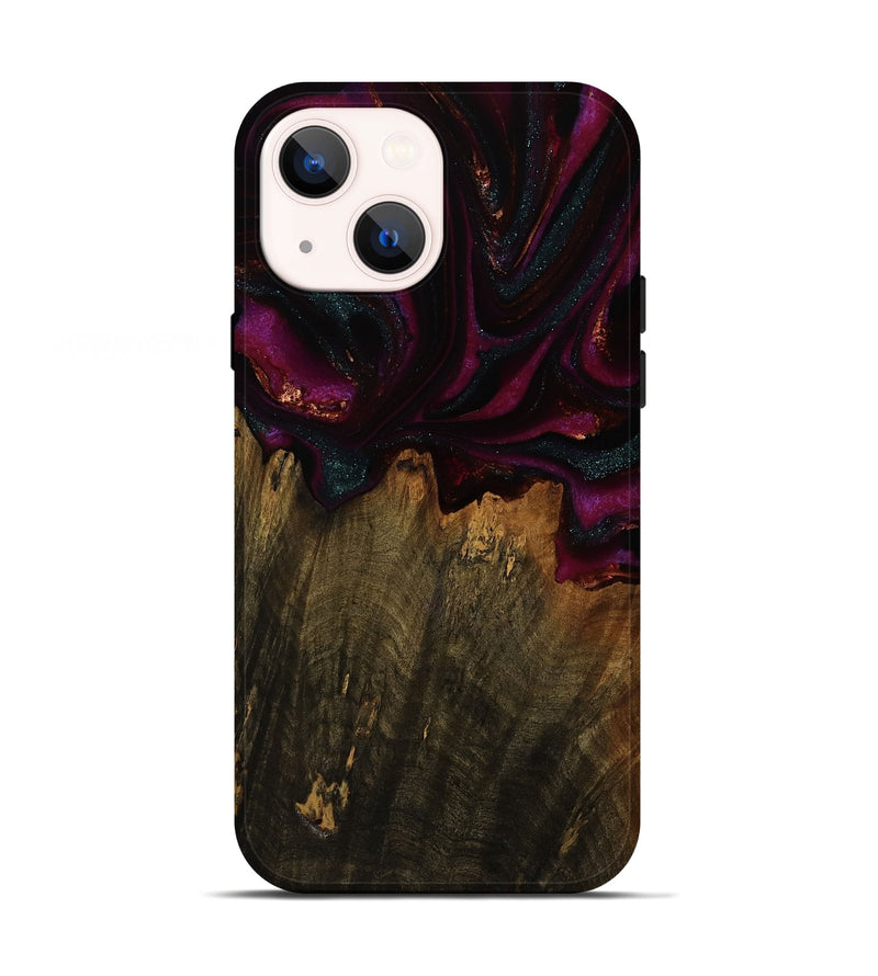 iPhone 13 Wood Live Edge Phone Case - Olen (Purple, 752701)