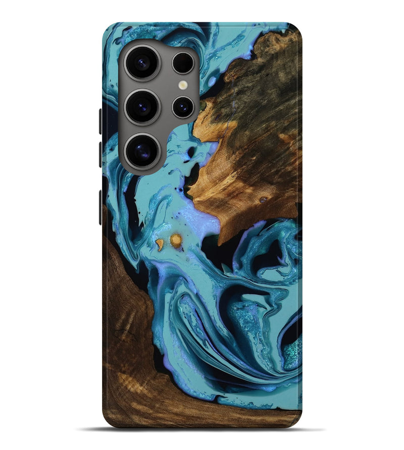 Galaxy S25 Ultra Wood Live Edge Phone Case - Chase (Blue, 752703)