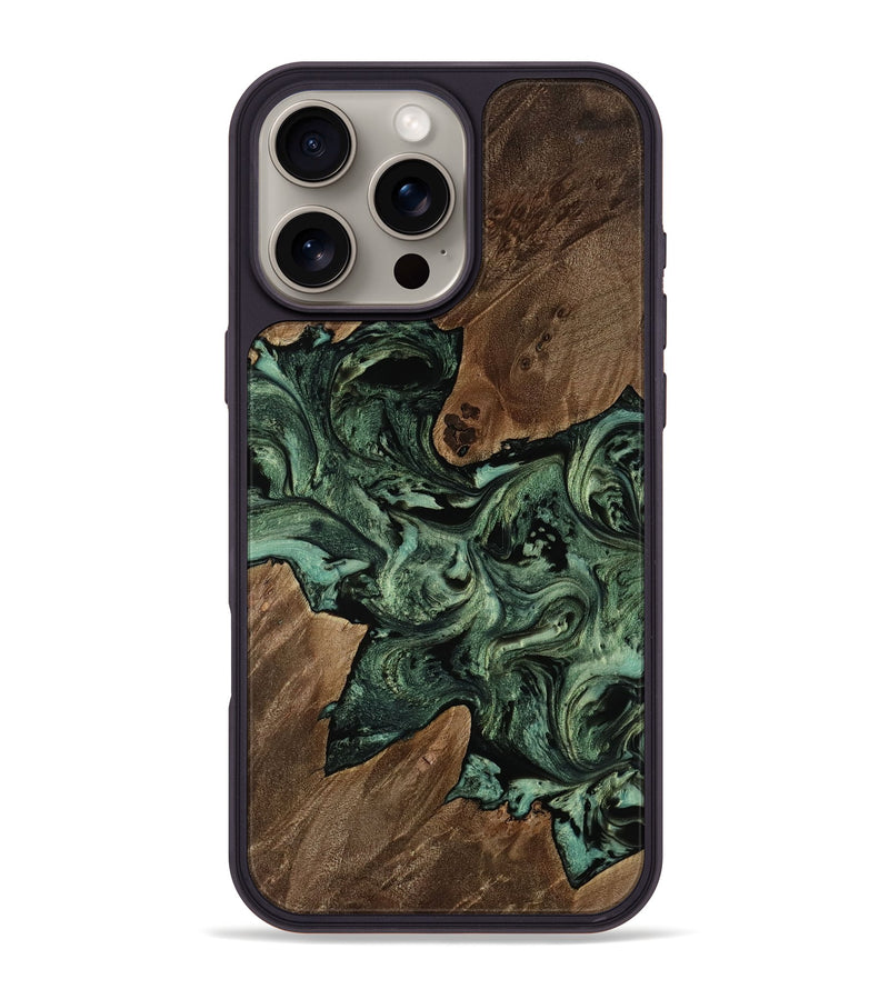 iPhone 16 Pro Max Wood Phone Case - Linnie (Green, 753062)
