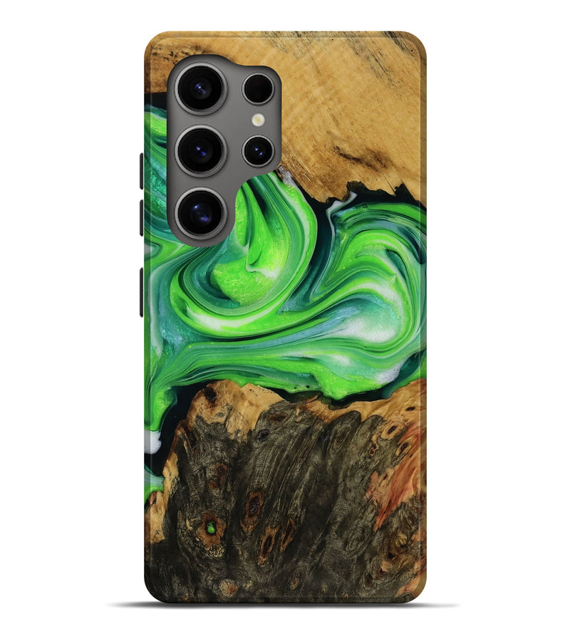Galaxy S25 Ultra Wood Live Edge Phone Case - Giana (Green, 753148)