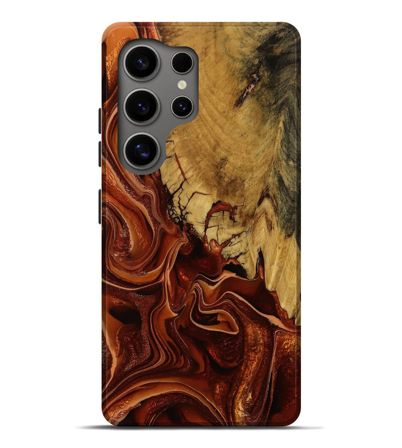Galaxy S25 Ultra Wood Live Edge Phone Case - Kailyn (Red, 753151)