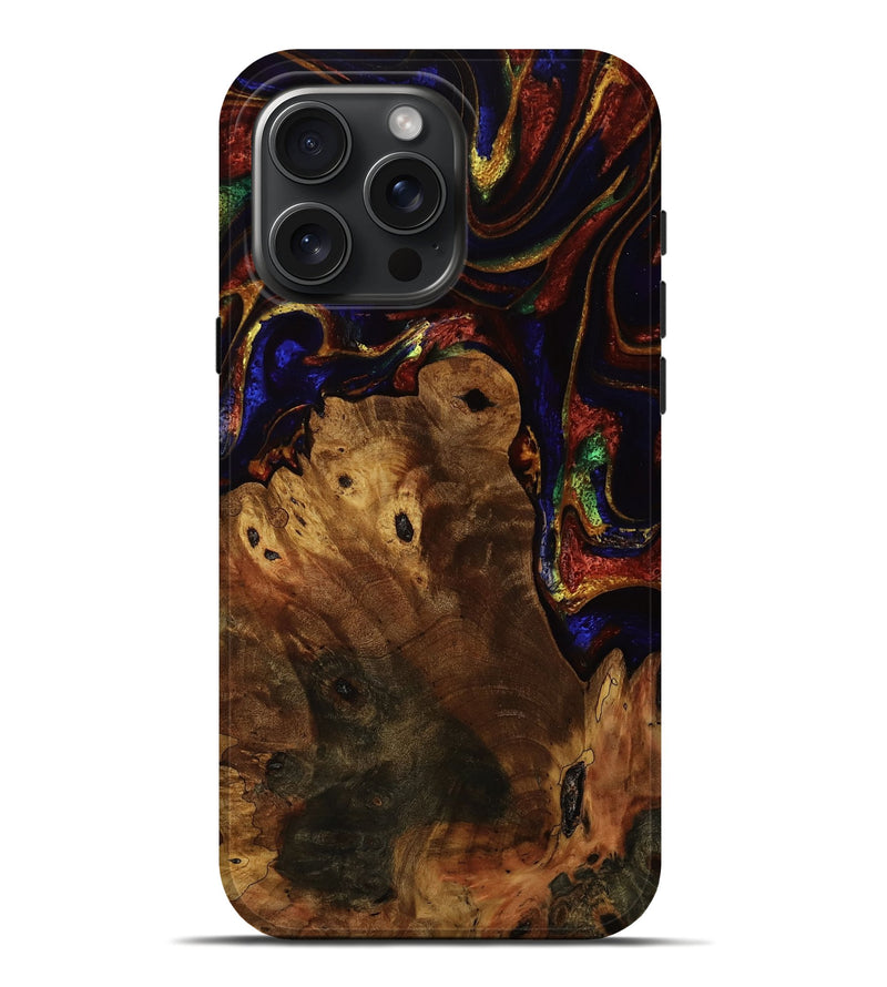 iPhone 16 Pro Max Wood Live Edge Phone Case - Stan (Red, 753154)