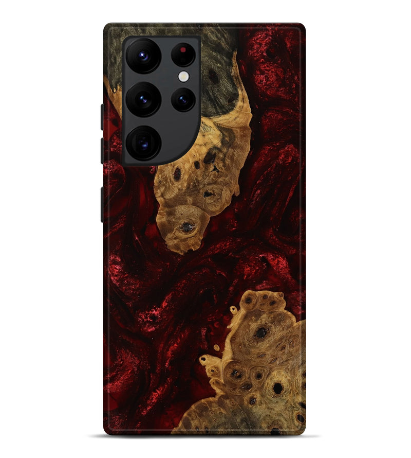 Galaxy S22 Ultra Wood Live Edge Phone Case - Tamya (Red, 753157)