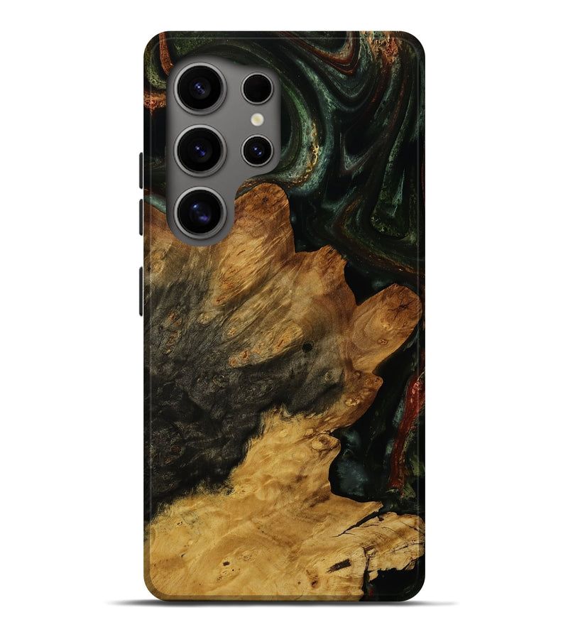 Galaxy S25 Ultra Wood Live Edge Phone Case - Lenora (Green, 753160)