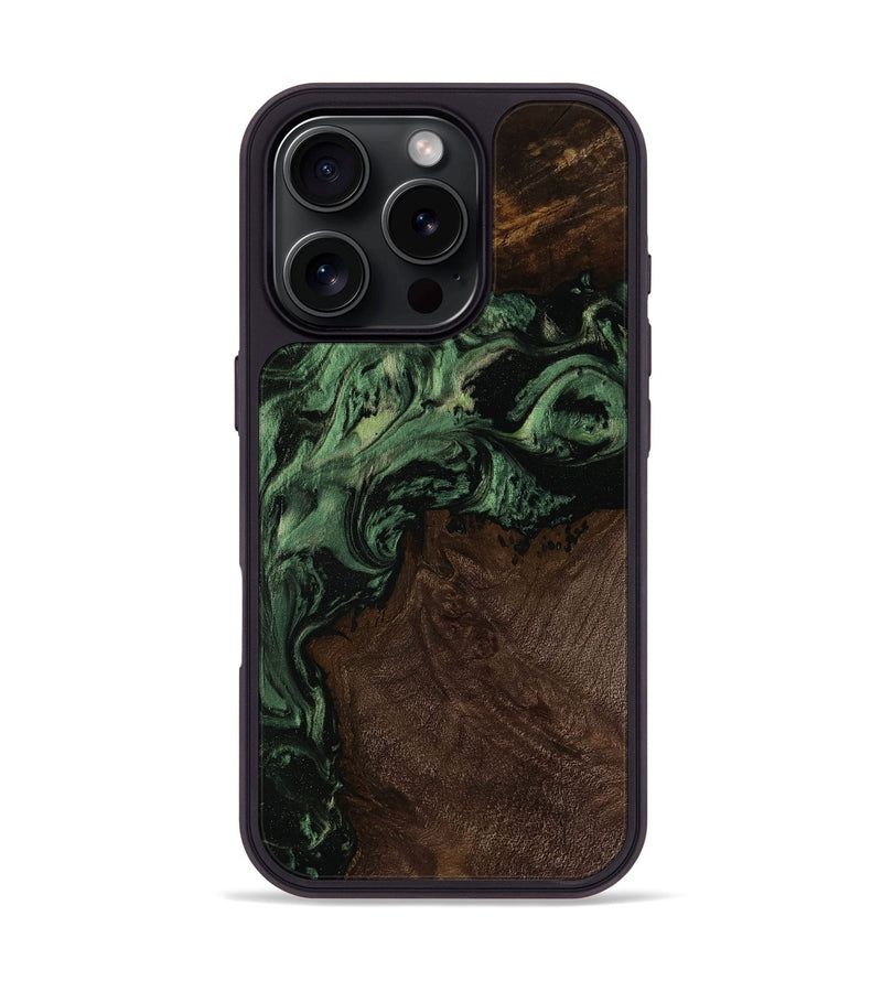 iPhone 16 Pro Wood Phone Case - Quintin (Green, 753174)