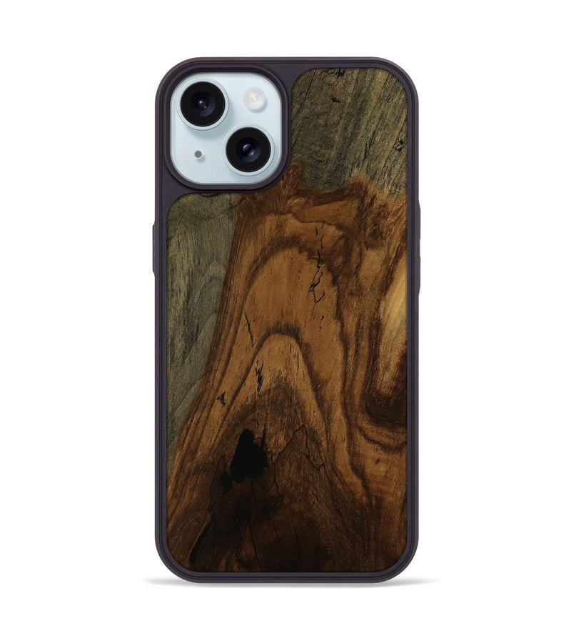 iPhone 15 Wood Phone Case - Nathaly (Wood Burl, 753241)