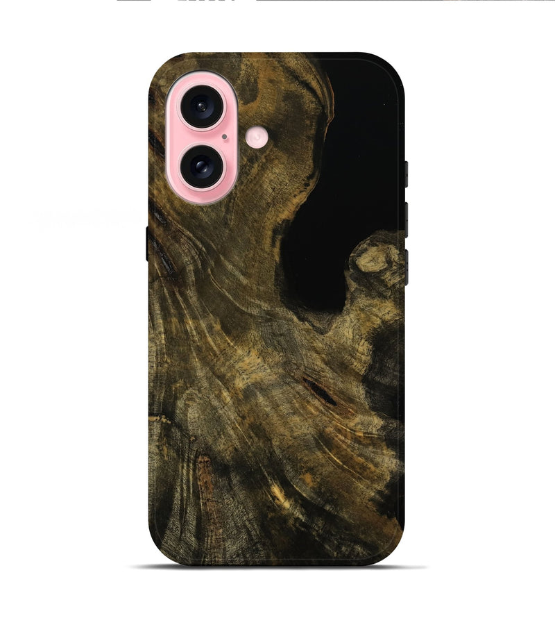 iPhone 16 Wood Live Edge Phone Case - Titan (Wood Burl, 753331)