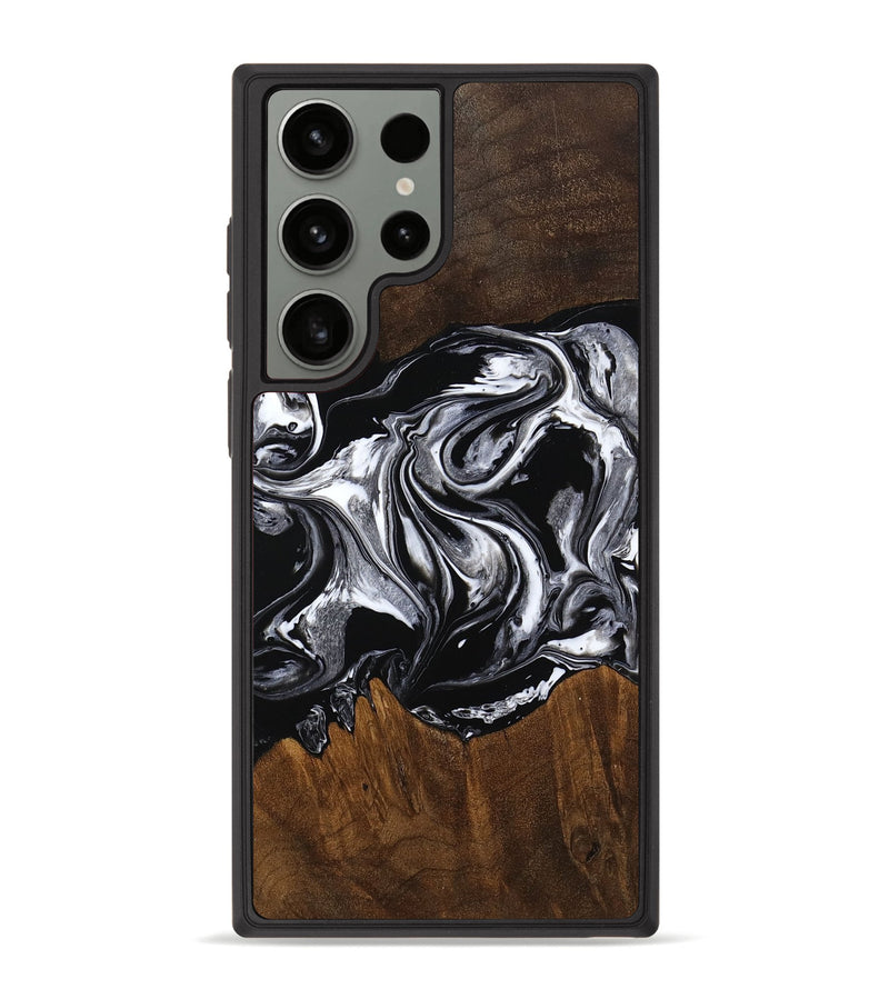 Galaxy S23 Ultra Wood Phone Case - Rogelio (Black & White, 753467)