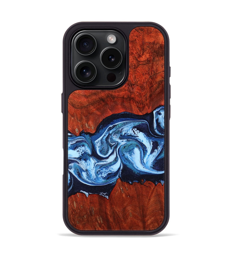 iPhone 16 Pro Wood Phone Case - Keegan (Blue, 753583)