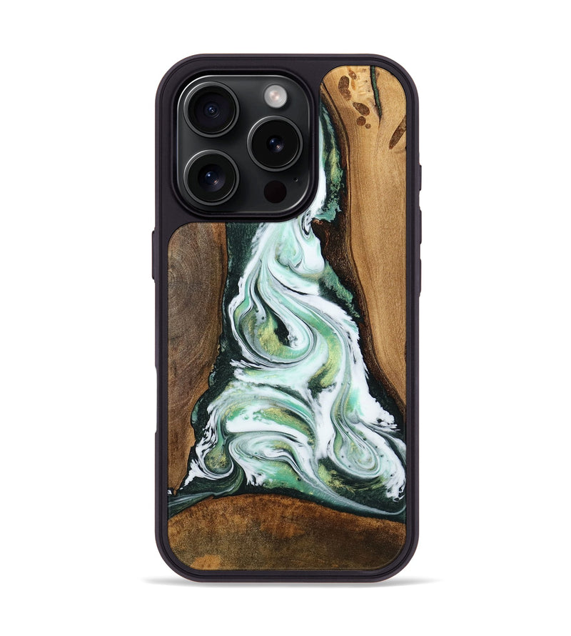 iPhone 16 Pro Wood Phone Case - Lesley (Green, 753584)