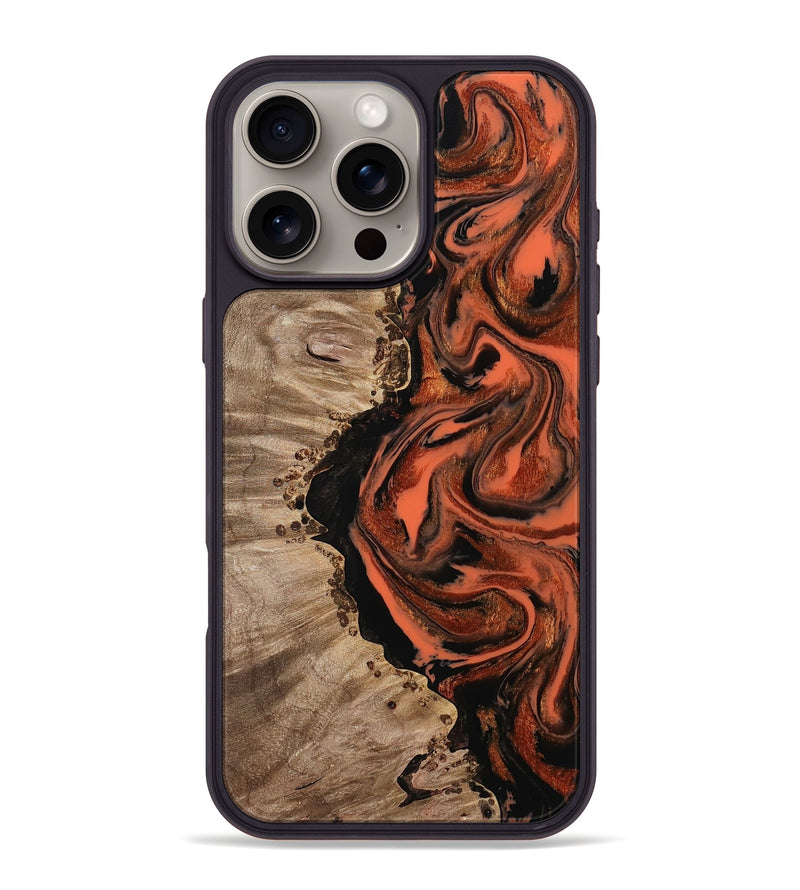 iPhone 16 Pro Max Wood Phone Case - Grayce (Red, 753624)