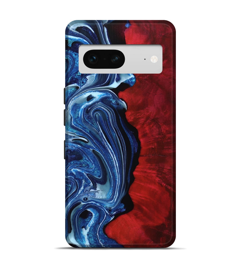 Pixel 7 Wood Live Edge Phone Case - Trisha (Blue, 754063)