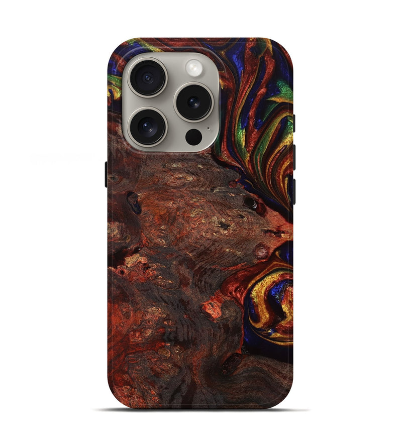 iPhone 16 Pro Wood Live Edge Phone Case - Isiah (Red, 754069)