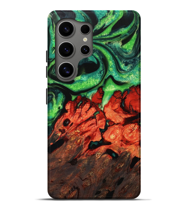 Galaxy S25 Ultra Wood Live Edge Phone Case - Nicolas (Green, 754073)