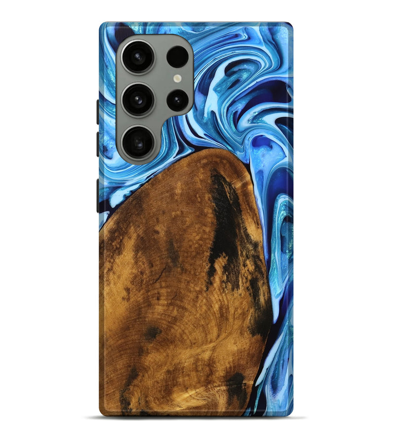 Galaxy S23 Ultra Wood Live Edge Phone Case - Axel (Blue, 754080)