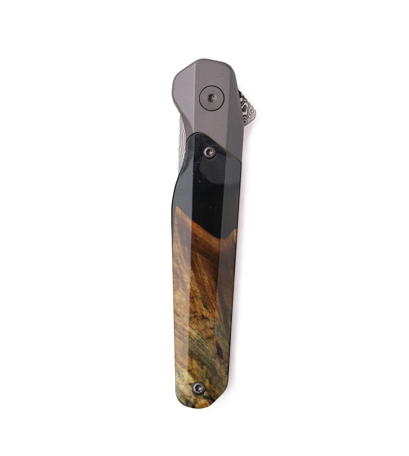 Live Edge Wood Pocket Knife - Dillon (Wood Burl, 754377)