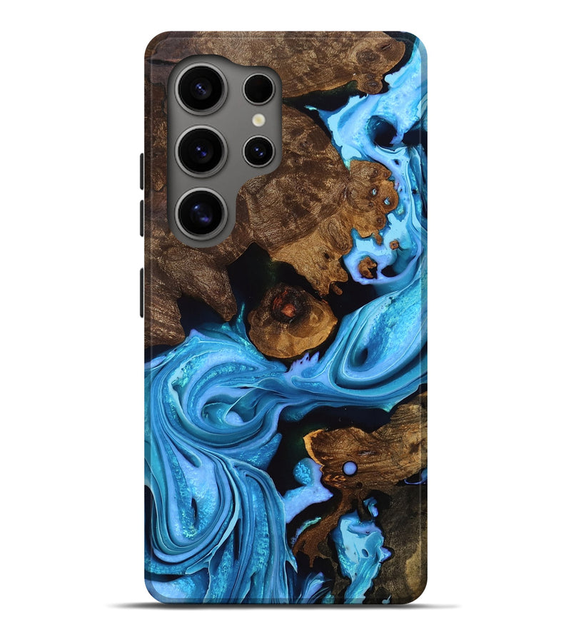 Galaxy S25 Ultra Wood Live Edge Phone Case - Jemma (Blue, 754413)