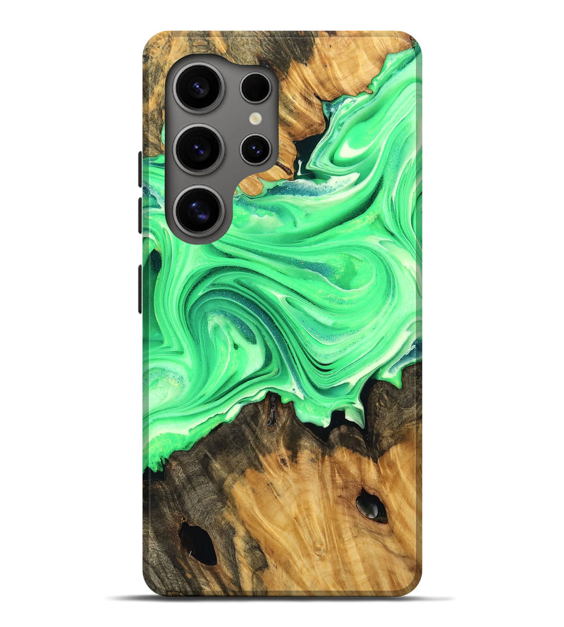 Galaxy S25 Ultra Wood Live Edge Phone Case - Liam (Green, 754417)