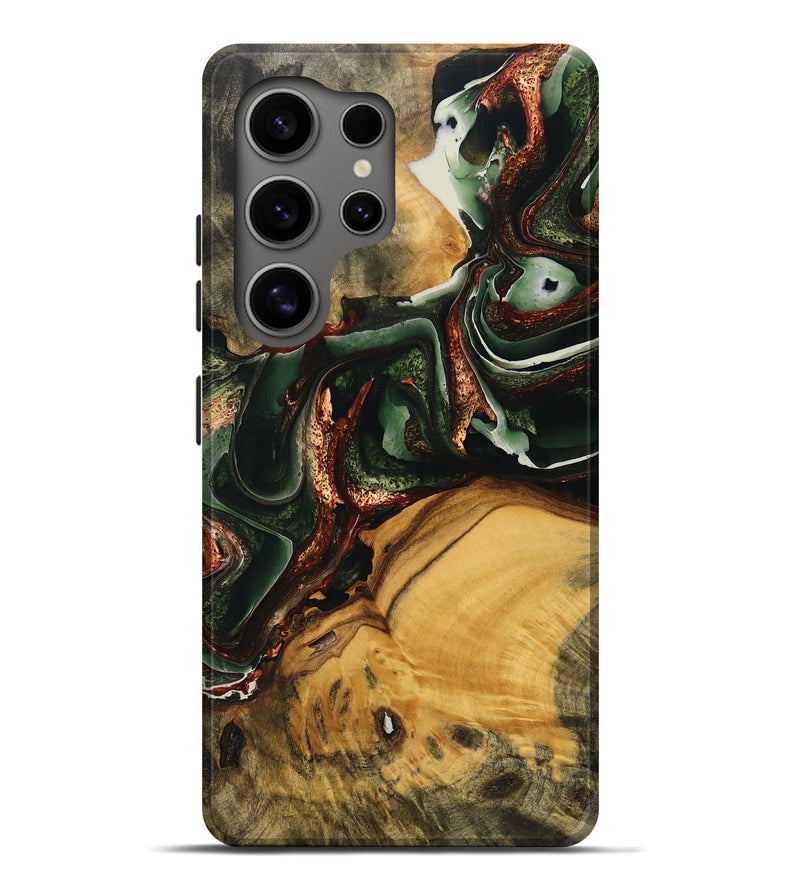 Galaxy S25 Ultra Wood Live Edge Phone Case - Lindsey (Green, 754420)