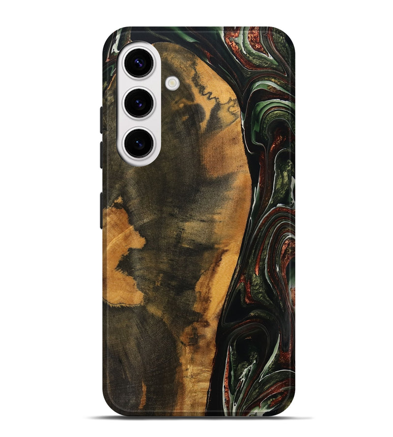 Galaxy S25 Plus Wood Live Edge Phone Case - Dominic (Green, 754421)