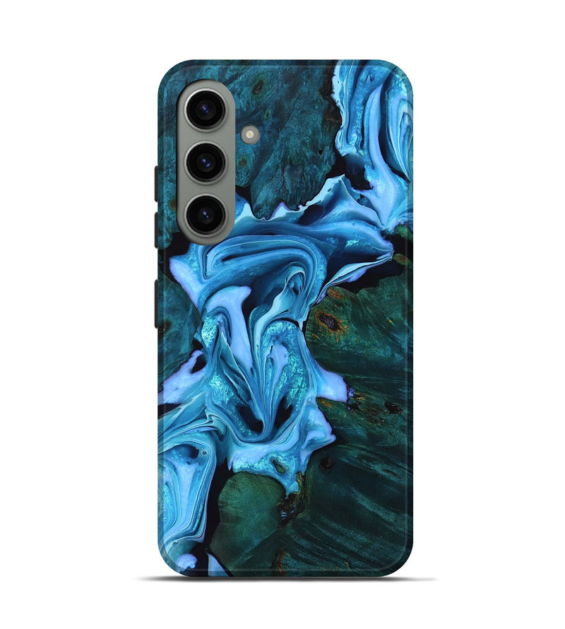 Galaxy S24 Wood Live Edge Phone Case - Taya (Blue, 754424)