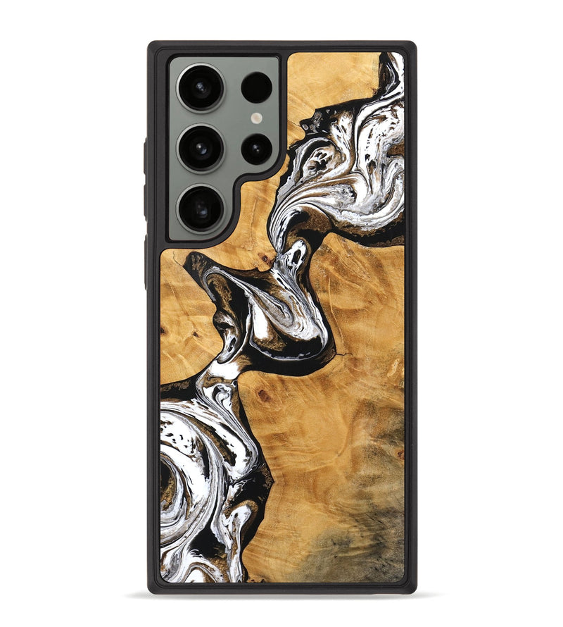 Galaxy S23 Ultra Wood Phone Case - Ahmad (Black & White, 754493)