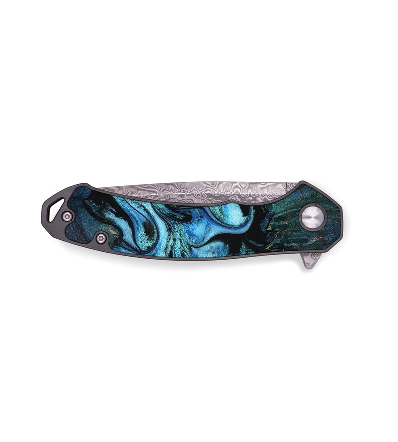 EDC Wood Pocket Knife - Case (Blue, 754555)
