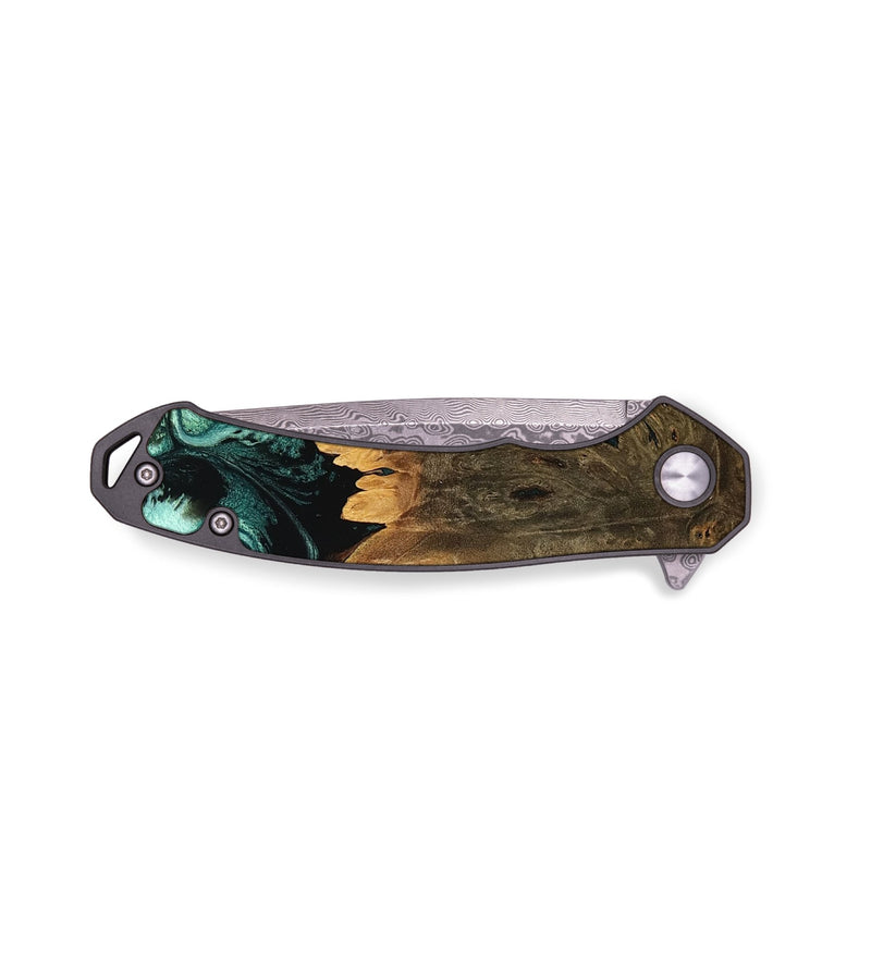 EDC Wood Pocket Knife - Shante (Green, 754585)