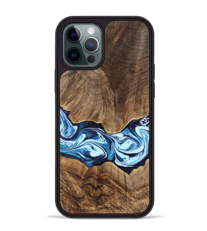 iPhone 12 Pro Max Wood Phone Case - Marc (Blue, 754636)