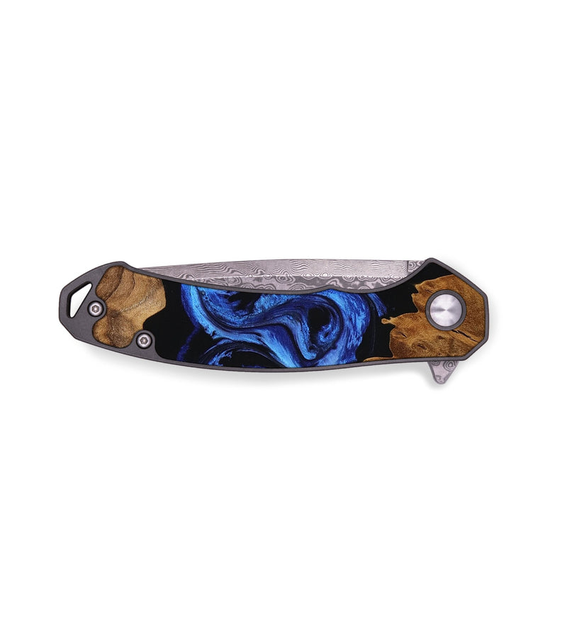 EDC Wood Pocket Knife - Hillary (Blue, 754728)