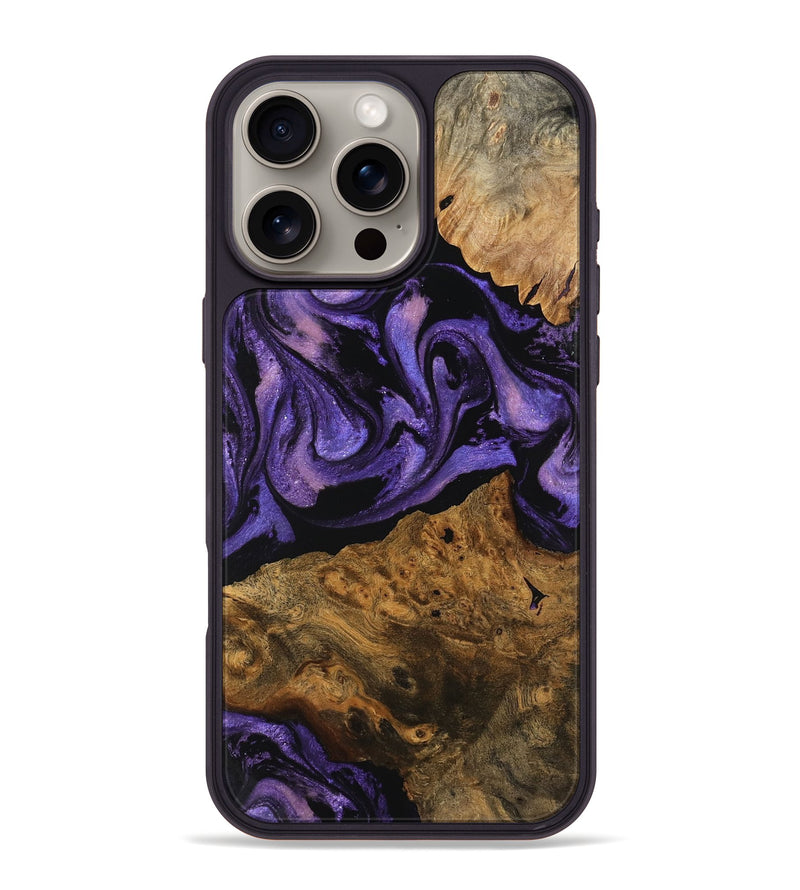 iPhone 16 Pro Max Wood Phone Case - Kerry (Purple, 754822)