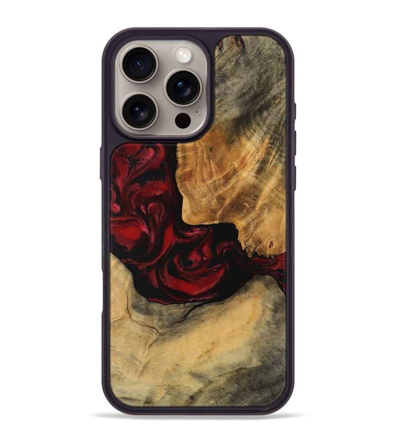 iPhone 16 Pro Max Wood Phone Case - Jalyn (Red, 754947)