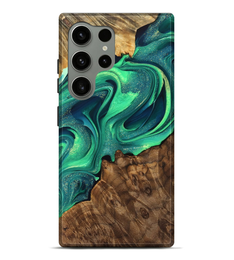 Galaxy S24 Ultra Wood Live Edge Phone Case - Capri (Green, 755060)