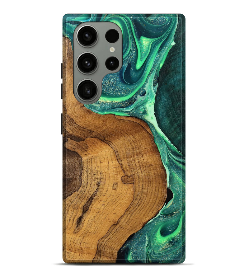Galaxy S23 Ultra Wood Live Edge Phone Case - Sylas (Green, 755061)