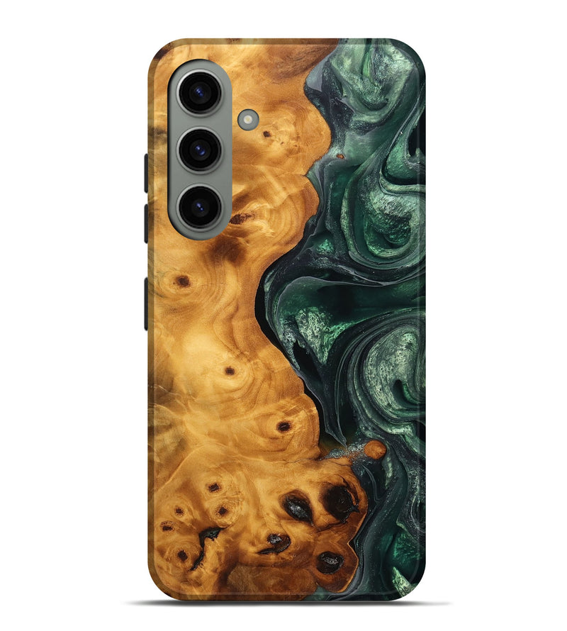 Galaxy S24 Plus Wood Live Edge Phone Case - Freda (Green, 755076)
