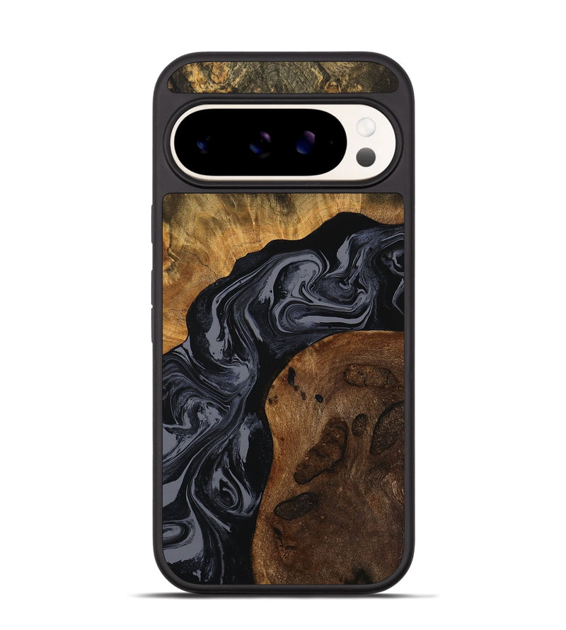 Pixel 9 Wood Phone Case - Ashtyn (Black & White, 755284)