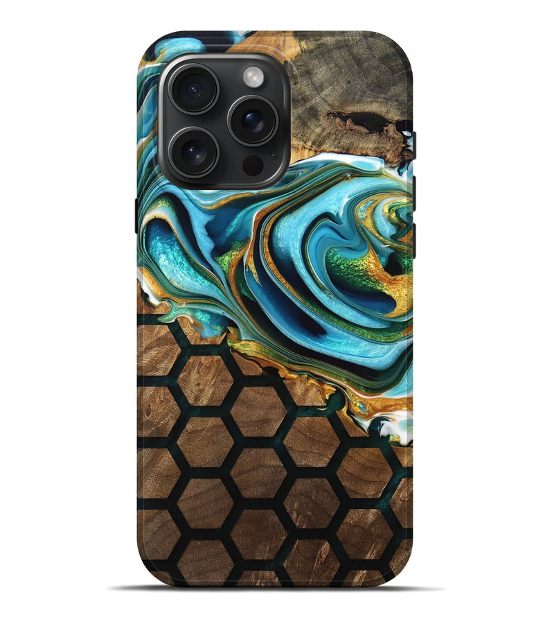 iPhone 16 Pro Max Wood Live Edge Phone Case - Dante (Pattern, 755353)