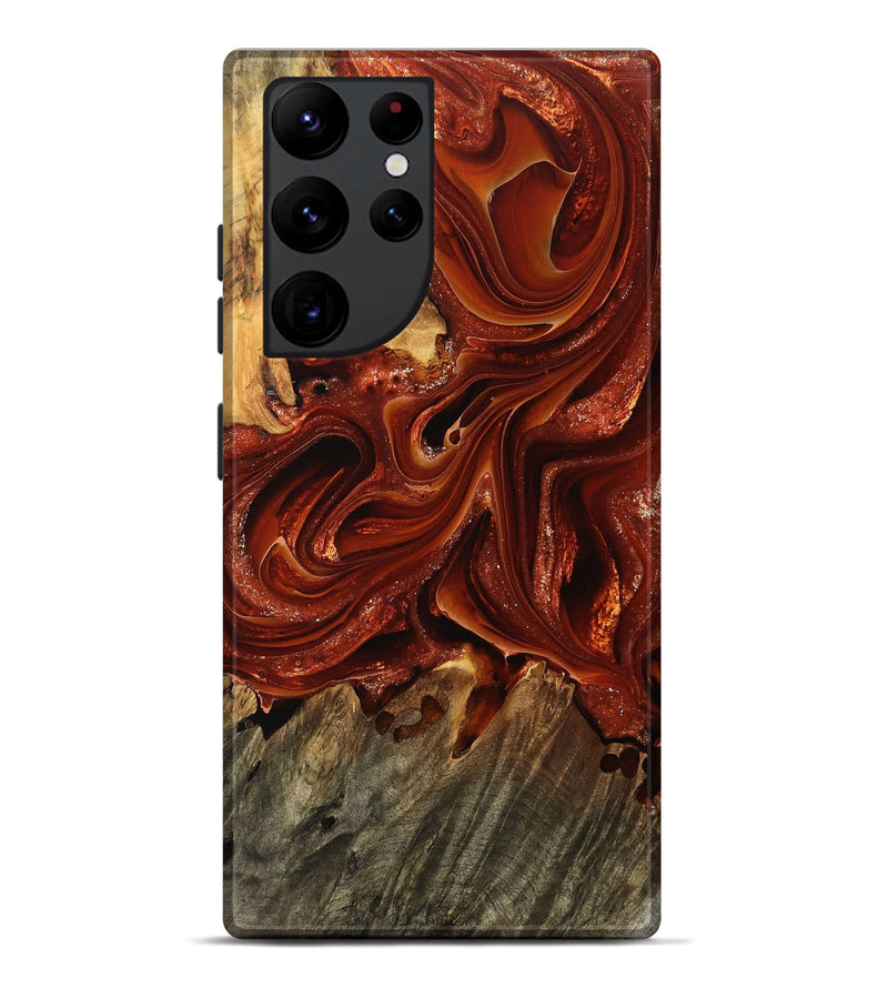 Galaxy S22 Ultra Wood Live Edge Phone Case - Meta (Red, 755355)